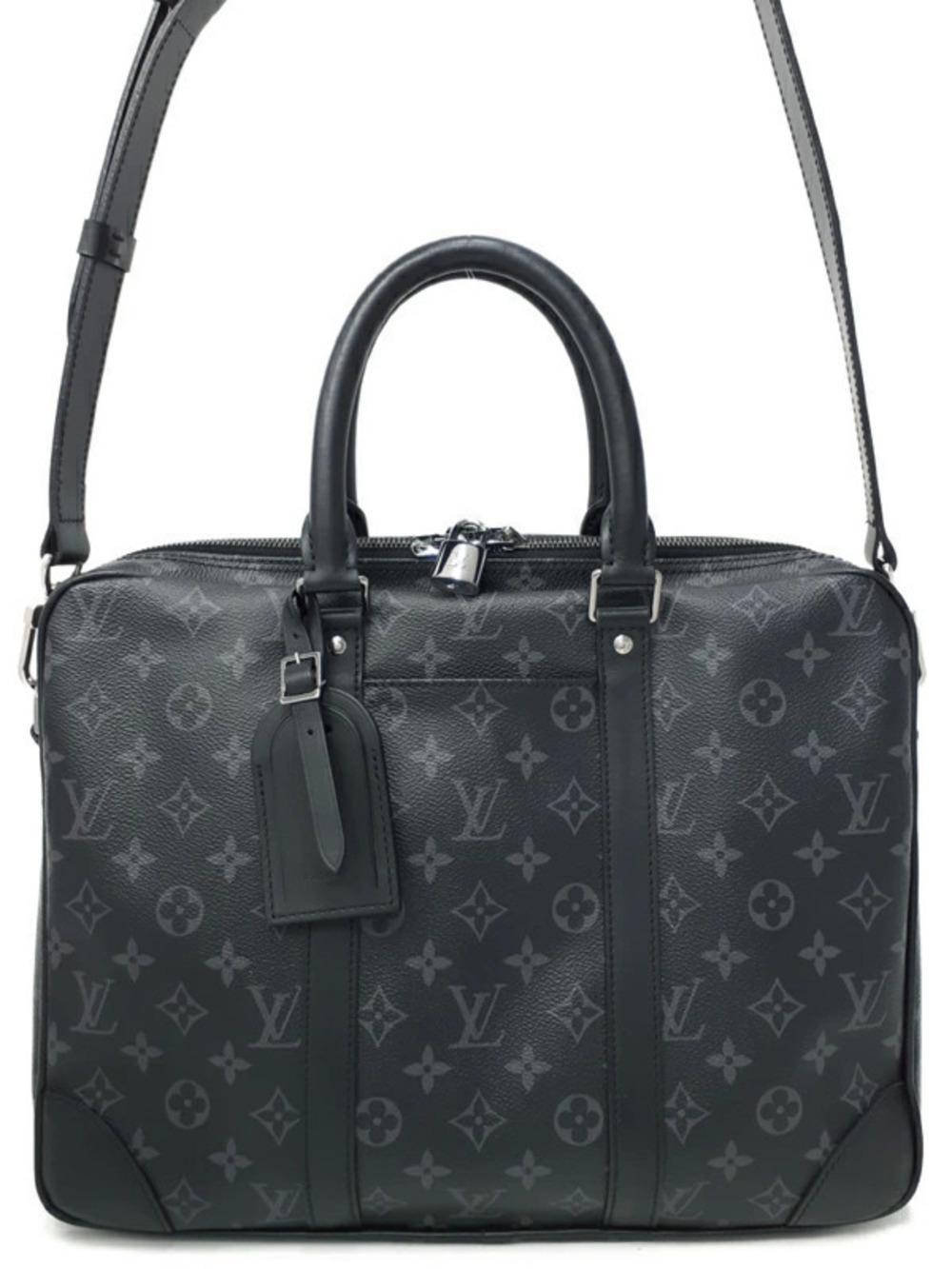 Louis Vuitton Monogram Eclipse Black Porte Documents Voyage Business Bag